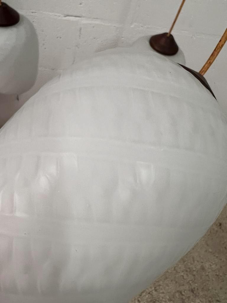 Vintage ceiling lamp with wood accent