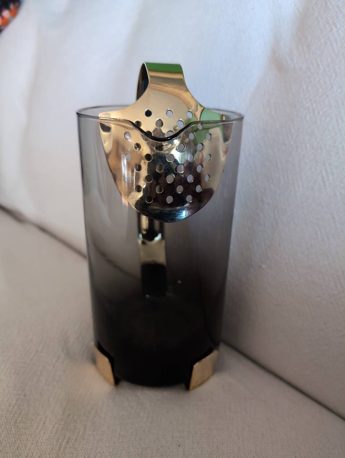 Vintage 70s smoked glass carafe