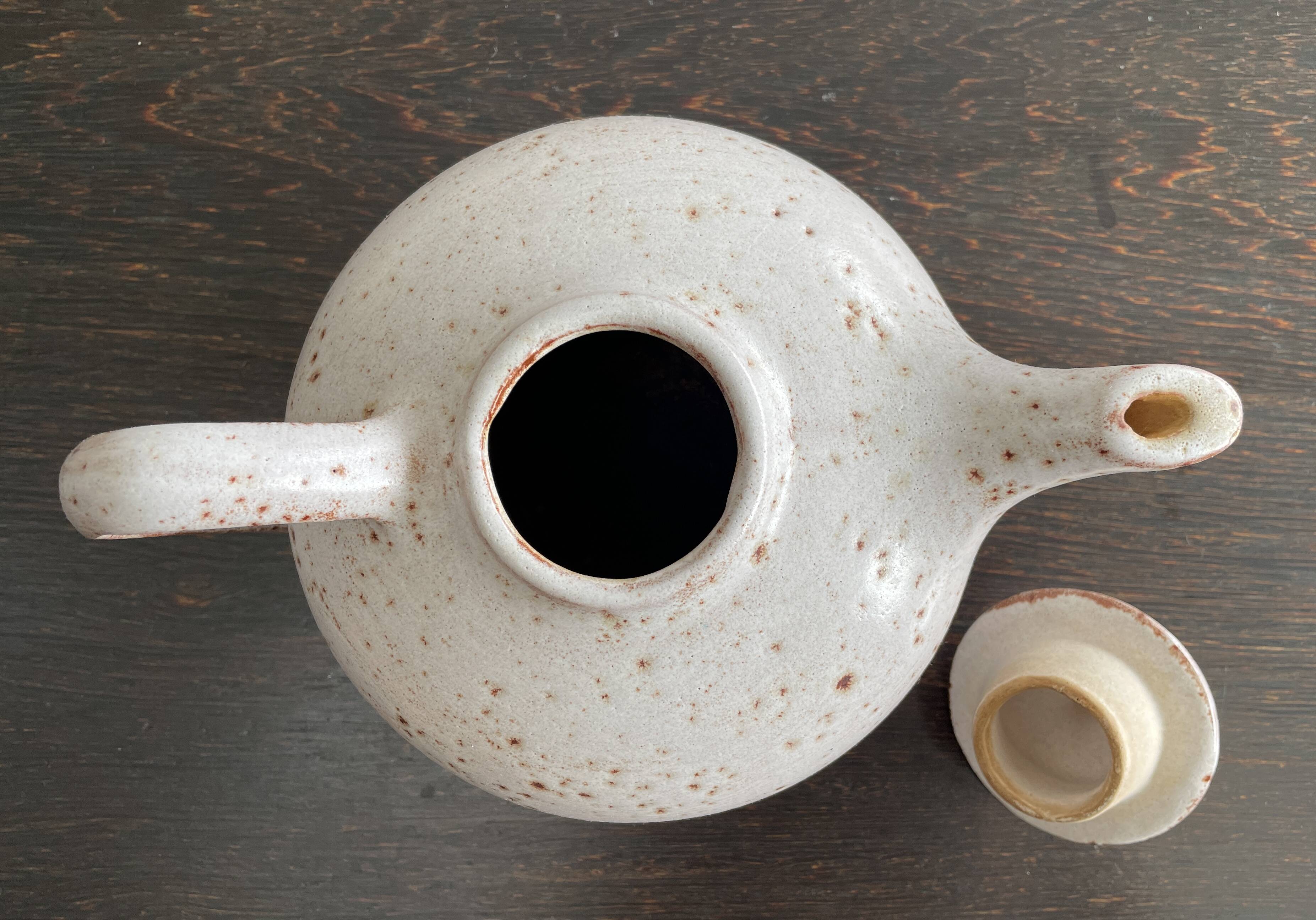 Ceramic teapot, handmade, pyrite stoneware.