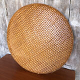Old vintage braided wicker sieve