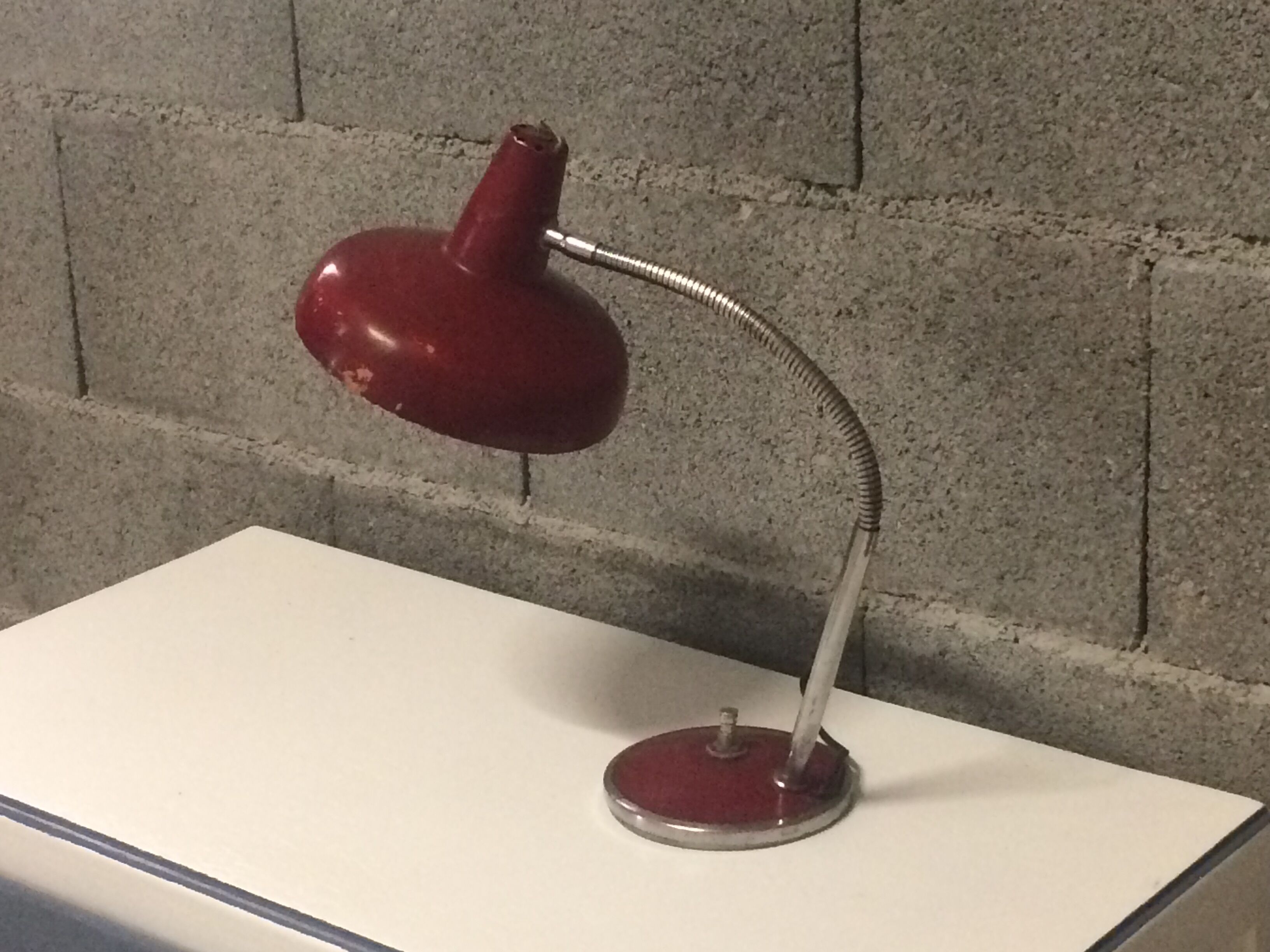 Lampe de bureau vintage  aluminor années 50
