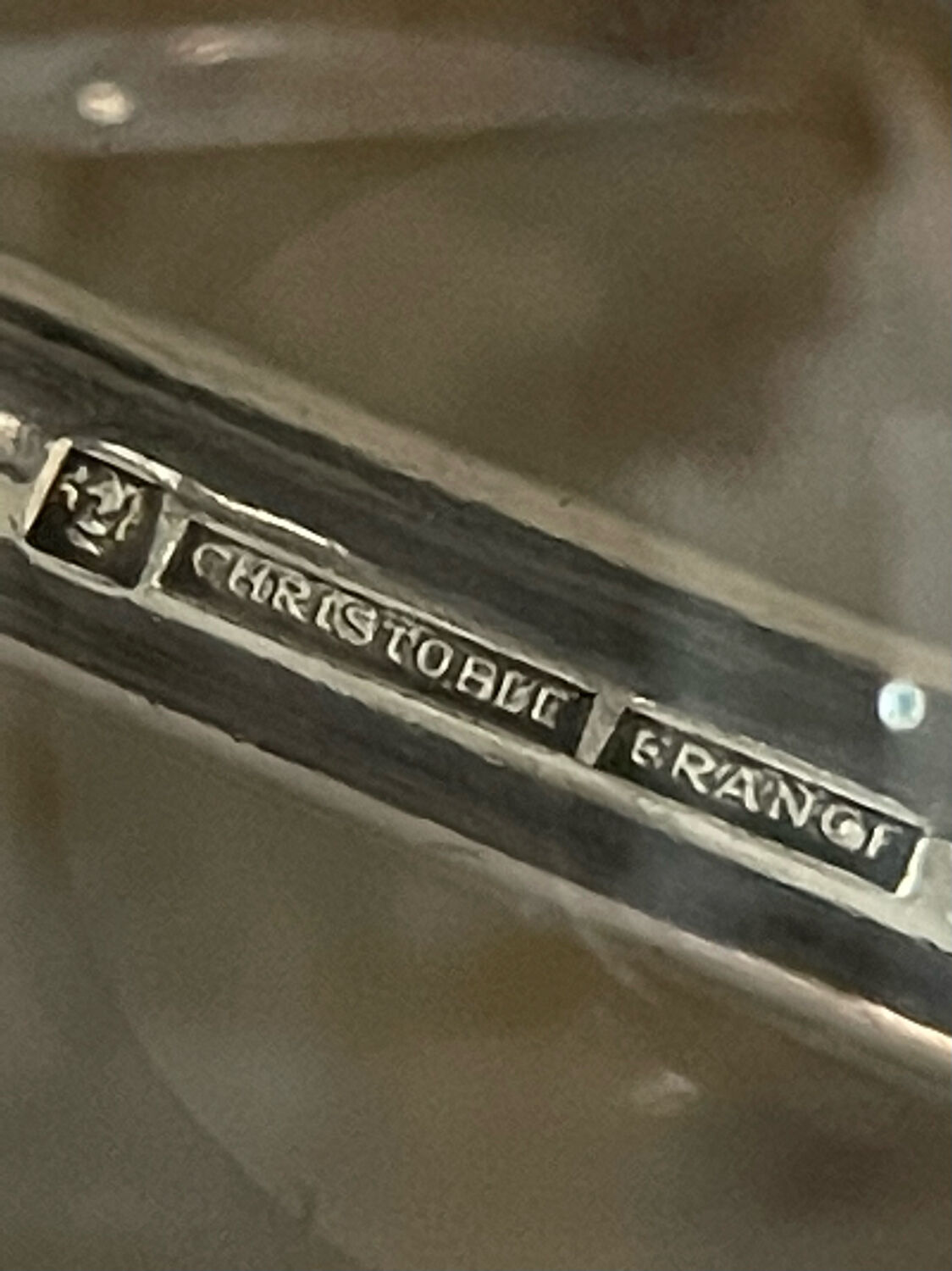 Christofle 12 holder knives balls model atomium very good condition ref CH10PC