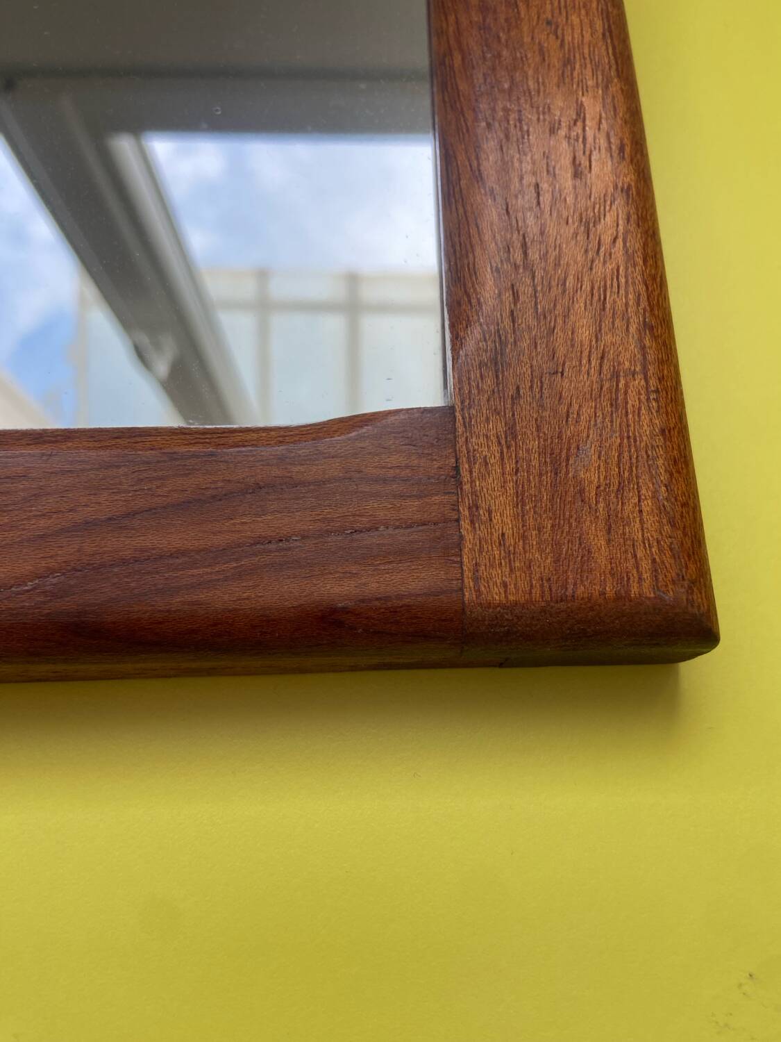 Vintage Scandinavian teak mirror