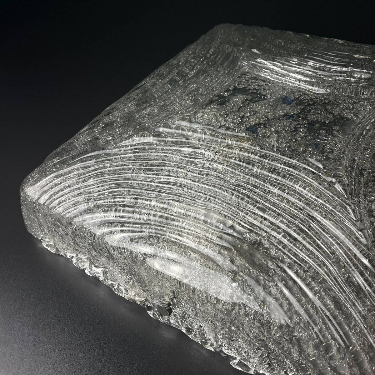 Vintage large Murano glass ceiling lamp by J. T. Kalmar, Austria, 1960s.