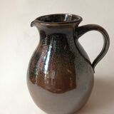 Glazed stoneware jug signed "KD".