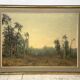 Impressionist Style Lake Landscape Oil Painting, Framed