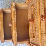 Rattan chest of drawers from the 1970s.