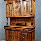 Renaissance style sideboard in solid walnut around 1850