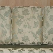 Pair of Howard & Son's style sofas in floral patterned silk blend.