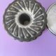 Aluminum pastry mold with pudding, flan... with lid to retain heat