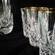 lemonade service, pitchers and glasses, in Lorraine crystal, the Grand Dukes, gold border
