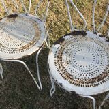 4 wrought iron garden chairs