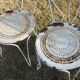 4 chaises de jardin en fer forgé