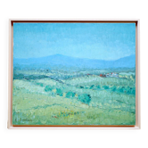 Green and blue hills, oil on canvas signed