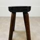 Brutalist stool in solid wood chalet style