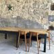 Table de ferme 230 cm - piétement noir - début XXe siècle
