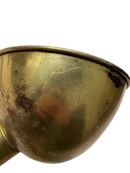 Pair of exterior or interior wall lights in gilded metal, 60s/80s