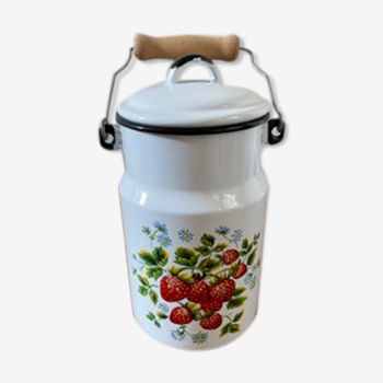 Enamelled milk jar