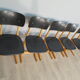 Set of 5 adult Casala chairs 60s