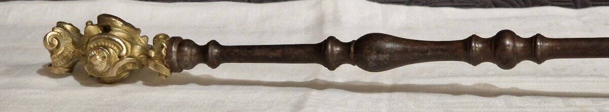 Bronze Gilt and Iron Fireplace Tool Set from the 19th Century