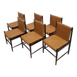 6 chaises modèle Cantu, Sergio Rodrigues, édition Brésilienne 1960