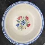 Lot composed of a deep dish and two small serving dishes, Elorn, digoin and sarreguemines model