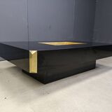 Table basse Alveo en laiton par Willy Rizzo, années 1970