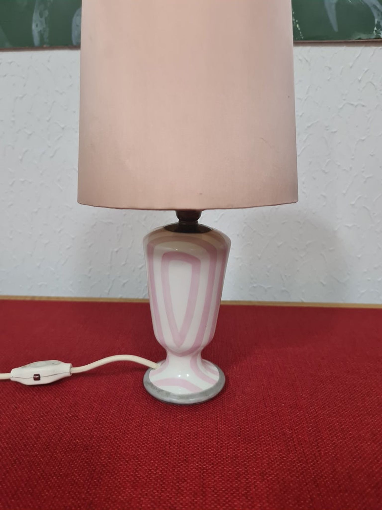 Lampe de table vintage en porcelaine de Paris