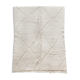 Moroccan Berber carpet Beni ouarain ecru plain with engraved diamonds 285x200cm