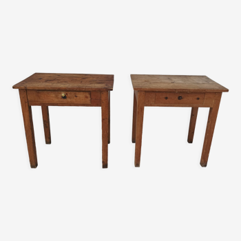 Pair of desks vintage pine writing tables