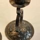 Vintage Black Patina Metal Candlesticks