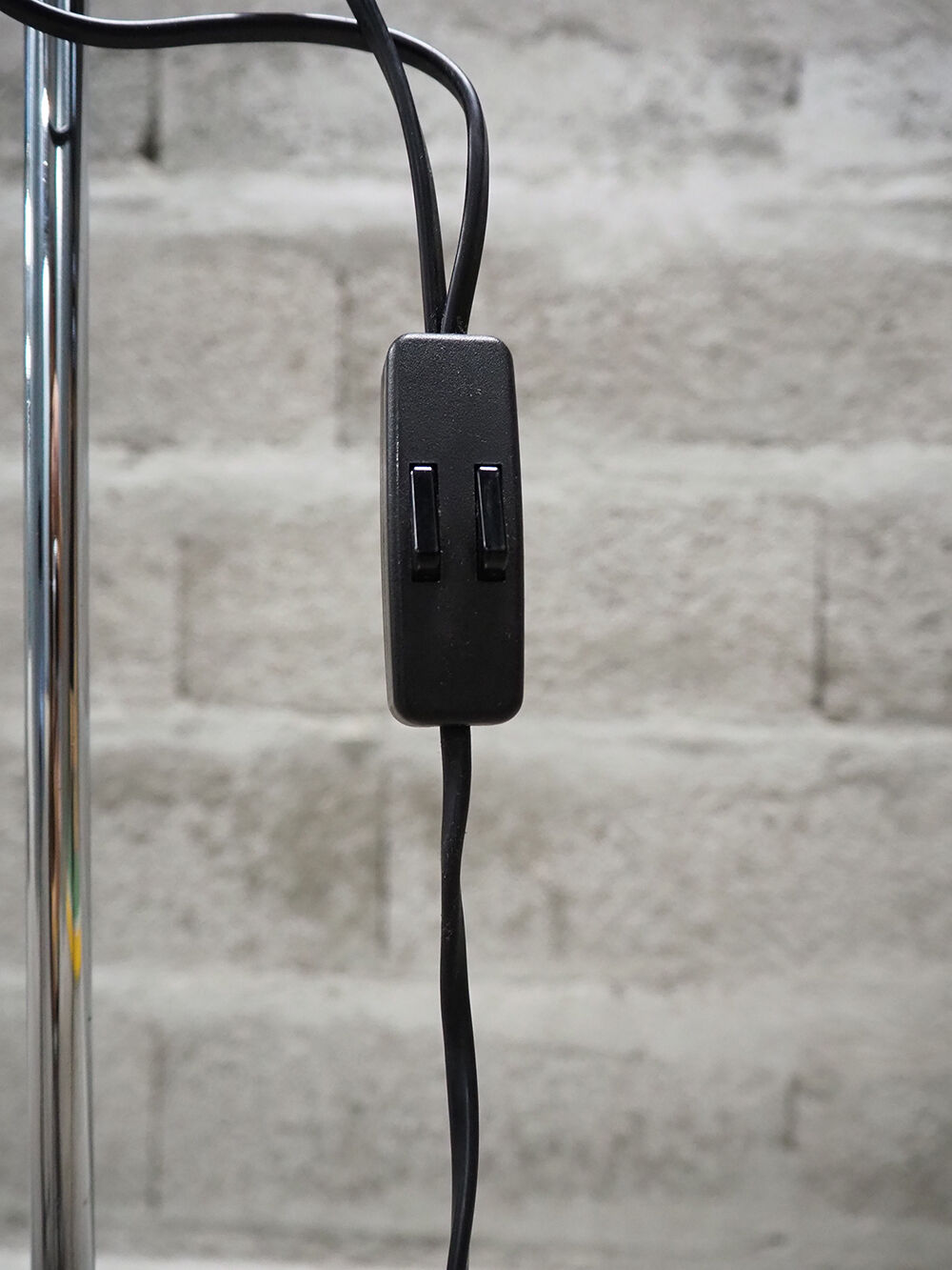 Metal two-spot floor lamp by Aluminor, 70s