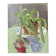 Still life painting vintage flower pot 70s