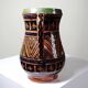 Large Moroccan vase from Safi, polychrome terracotta with two handles, from the 1950s to 1970s.