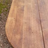 Louis Philippe style oval patinated bistro farm table - 1m90