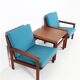 Ensemble de 2 fauteuils en teck "Capella" restaurés d'Illum Wikkelsø / Niels Eilersen.
