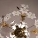 Vintage Murano Glass Chandelier White Flowers, 1970