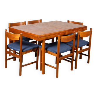 Ensemble de salle à manger Mid Century par White and Newton, Ensemble de 7