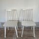 Two white, wooden Farstrup chairs, model 216