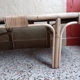 Refurbished rattan coffee table