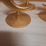 Set of 3 golden candlesticks created by Édouard Rambaud