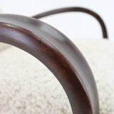 1930s Jindrich Halabala Thonet H-269 Armchair in Sheepskin, Restored