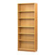 Vintage Scandinavian oak bookshelf – 200 cm – 5 compartments – 20th century