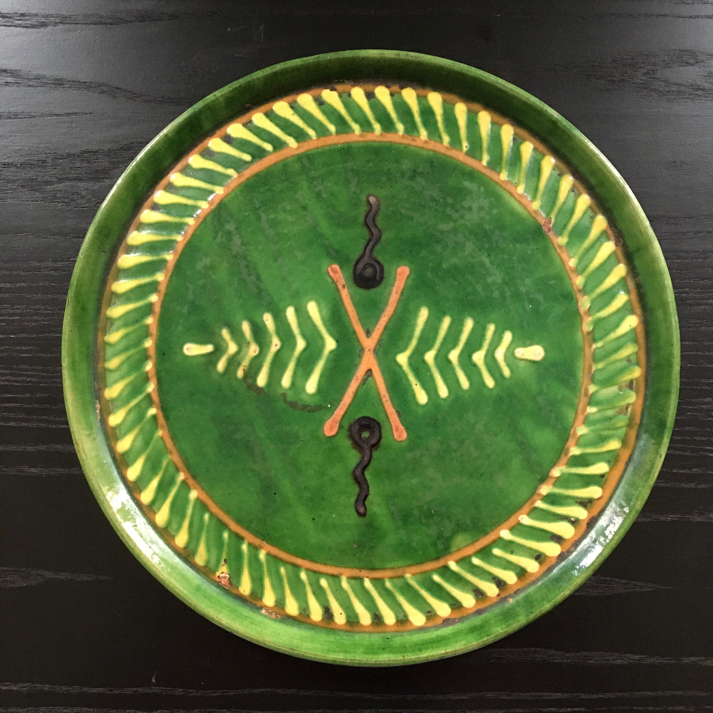 Green plate graphic design