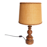 Turned wooden lamp base