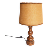 Turned wooden lamp base