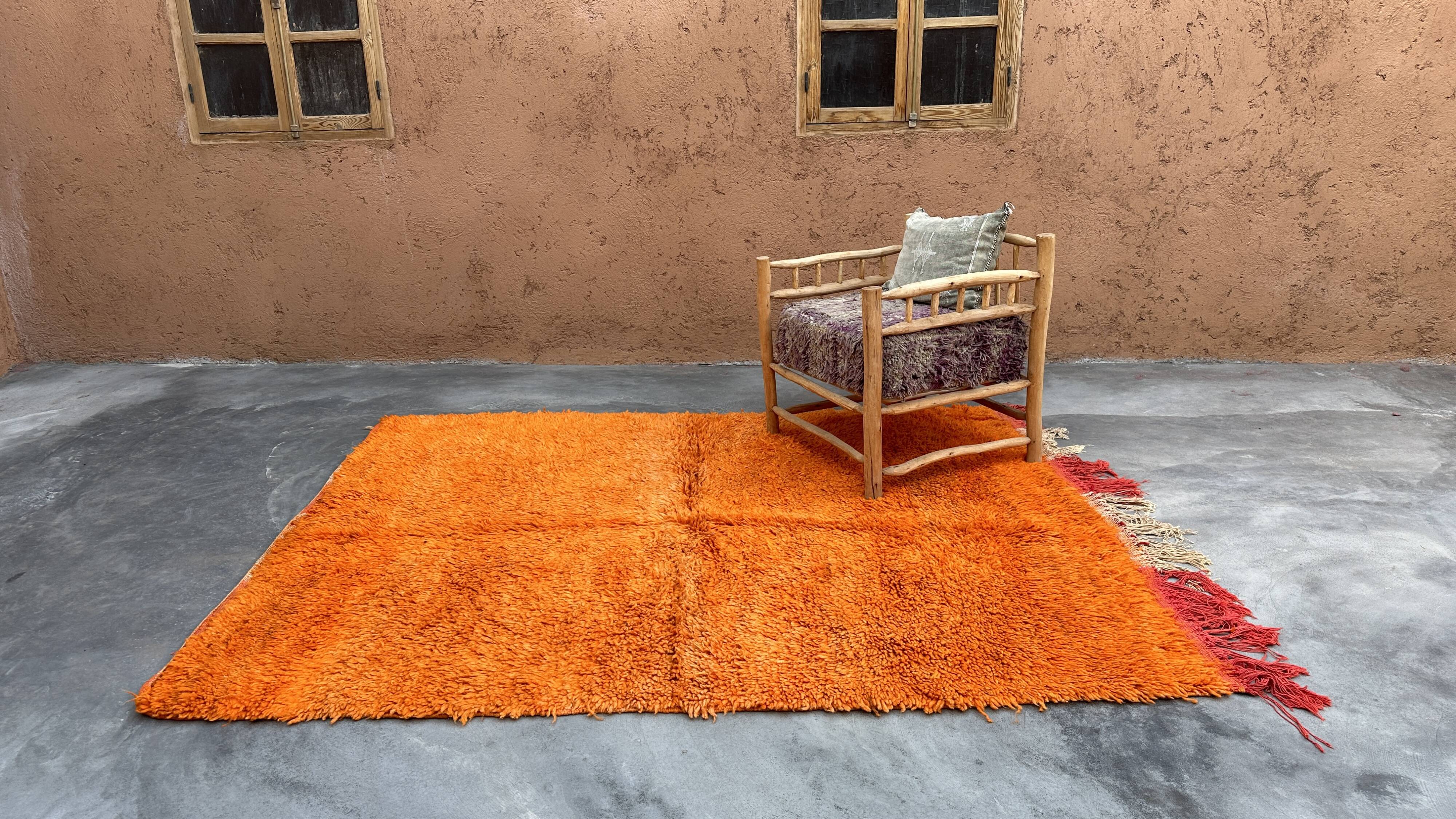 Moroccan rug Beni M'guild orange - 198 x 250 cm