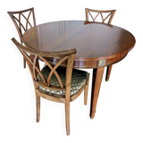 Round table and its 3 directoire style extensions