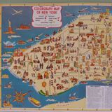 Pictorial map of New York 1950's
