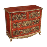 Spanish lacquered and silvered dresser